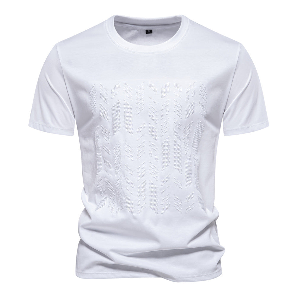 Large-Area Embroidery Men's Short Sleeve