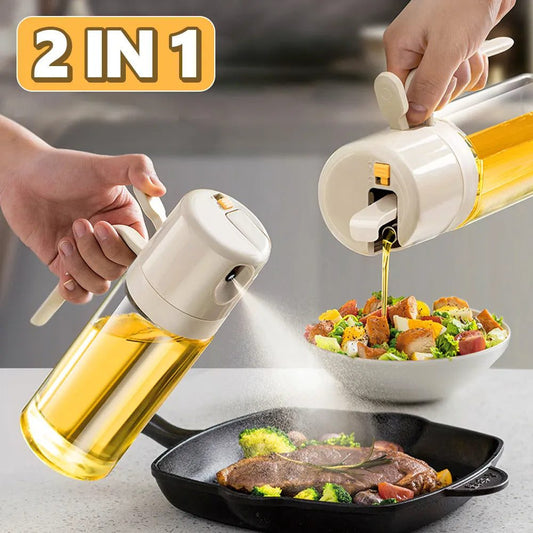 Olive Oil Sprayer Bottle for BBQ Cooking and Pouring Oil 2 In 1