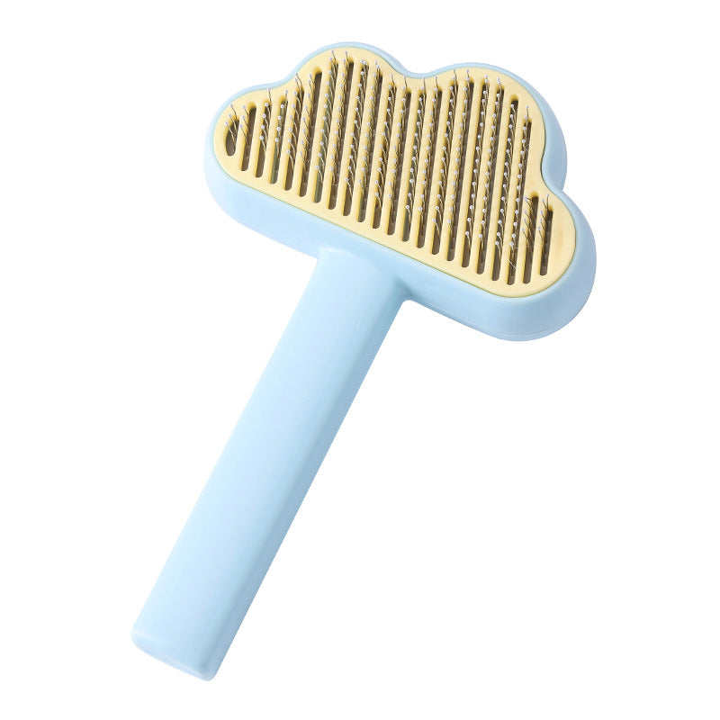 New Cloud Pet Comb for Easy Self-cleaning Pet Grooming Tools