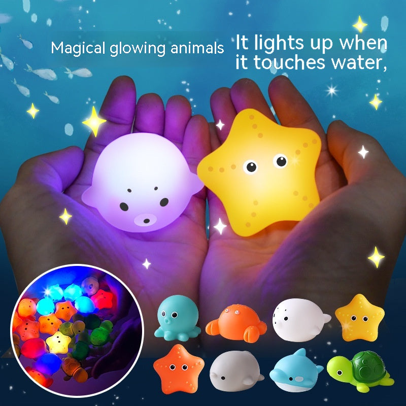 Water Glowing Animal Floating Water Bath Bathroom Toy