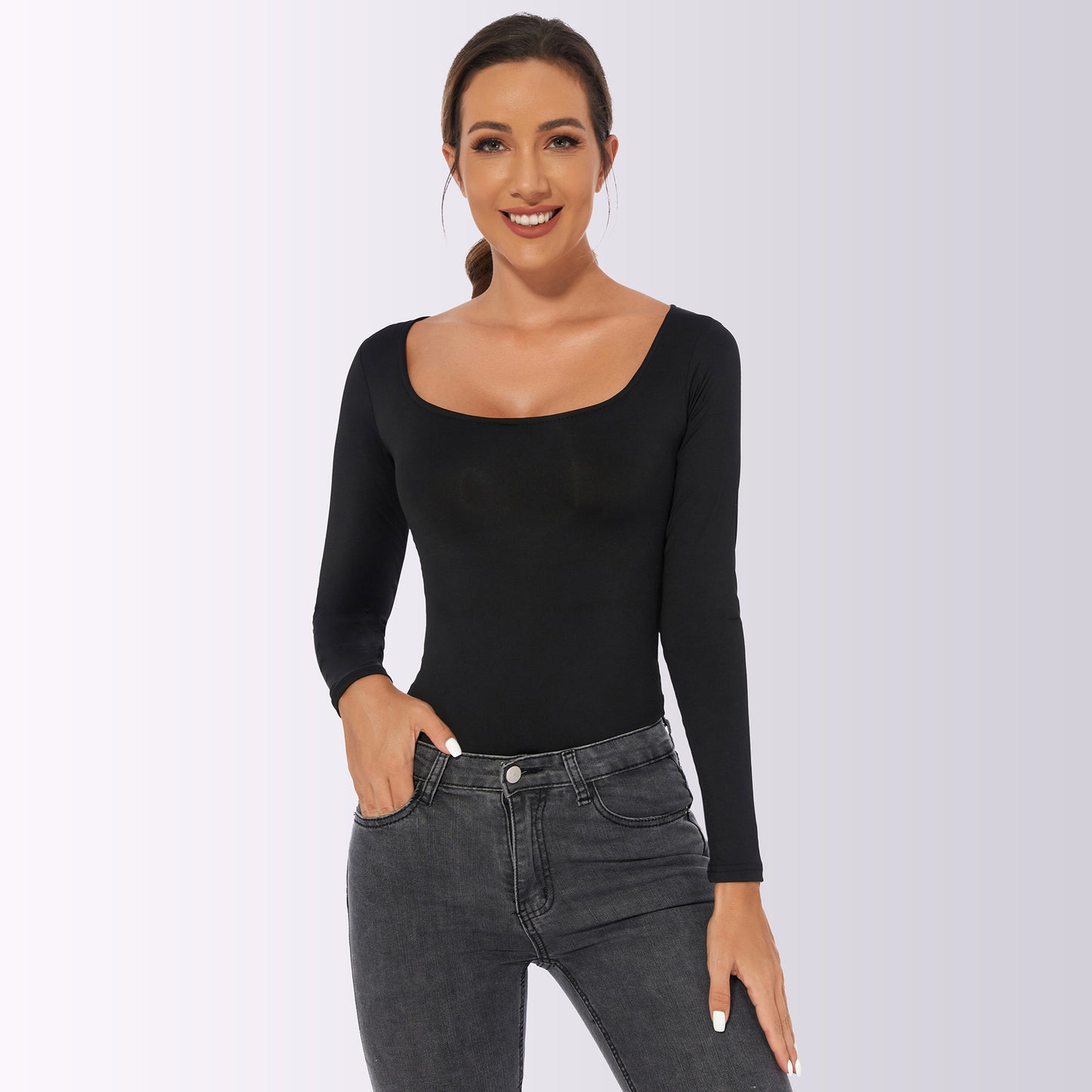 Women's Slim Bottoming Polyester Shirt