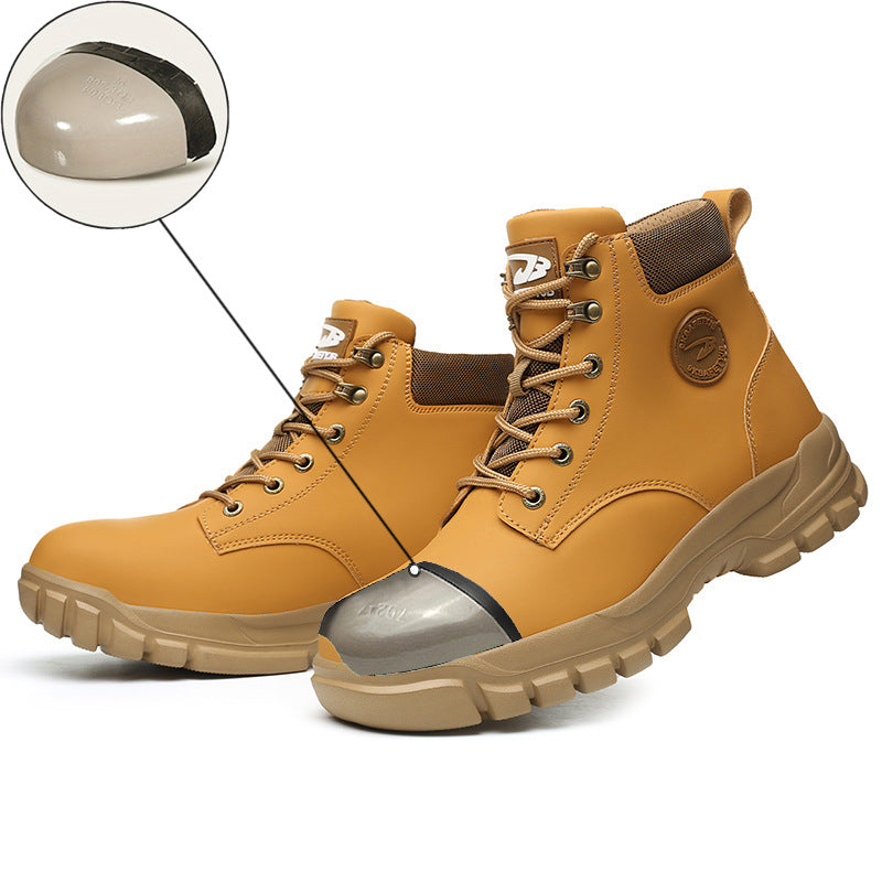 Labor Protection Plush And Warm Steel Toe Shoes