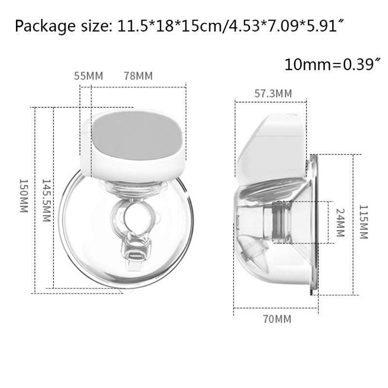 Smart Wearable Electric Breast Pump Large Caliber