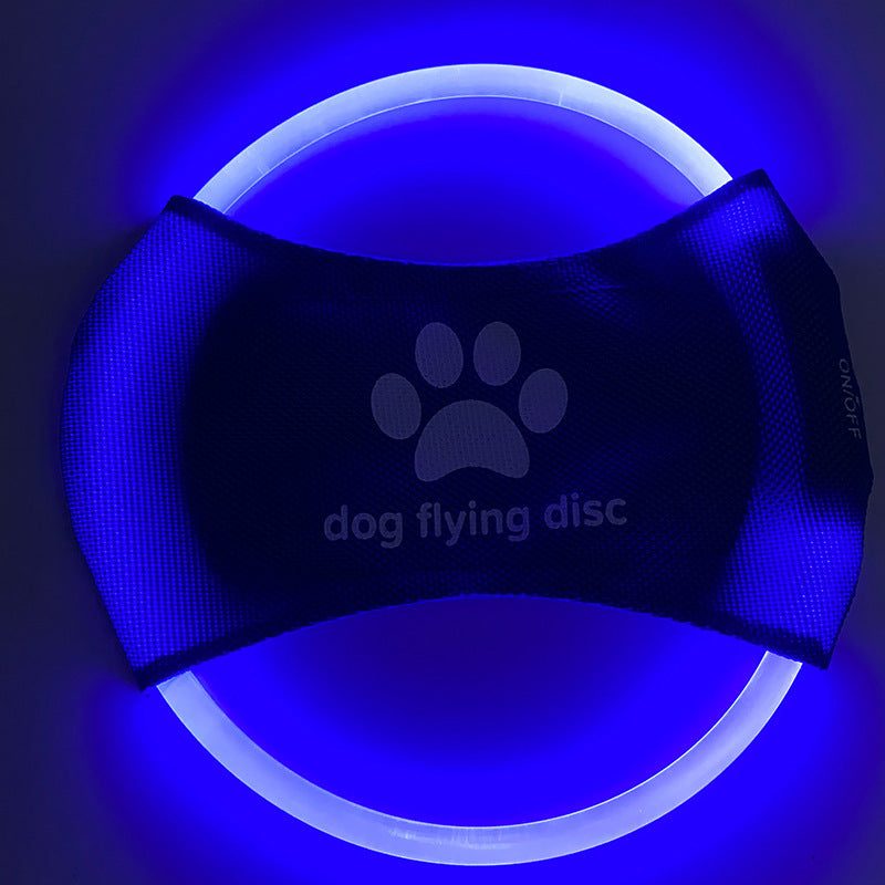 Dog Flying Discs Light Glowing LED Luminous Training Interactive Toys Game