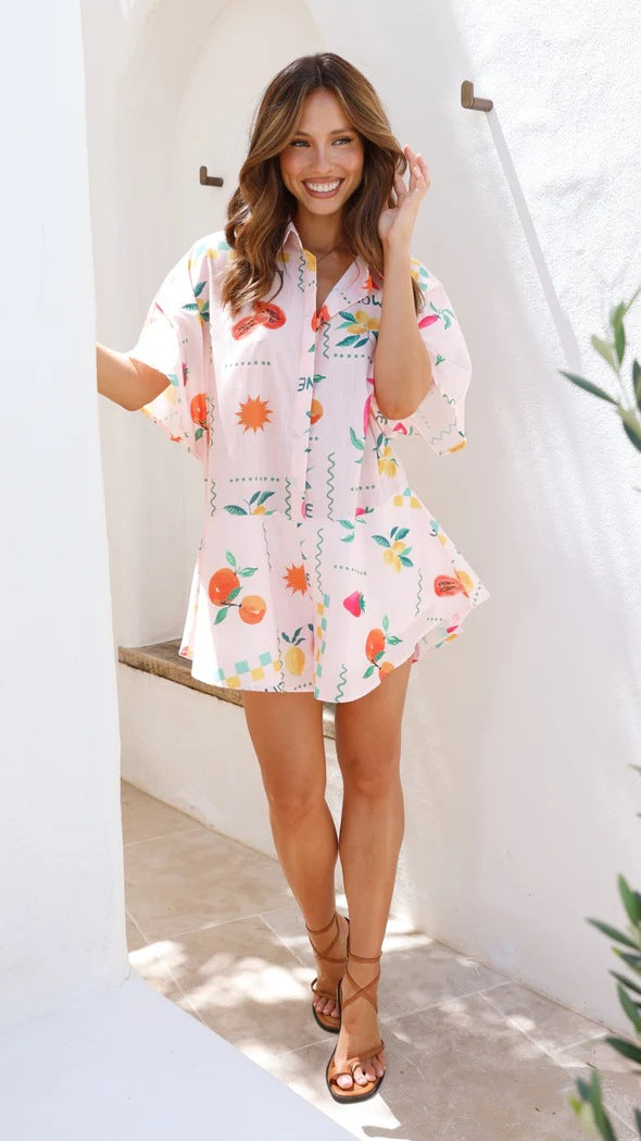 Casual Simple Wide Leg Leisure Short Jumpsuit