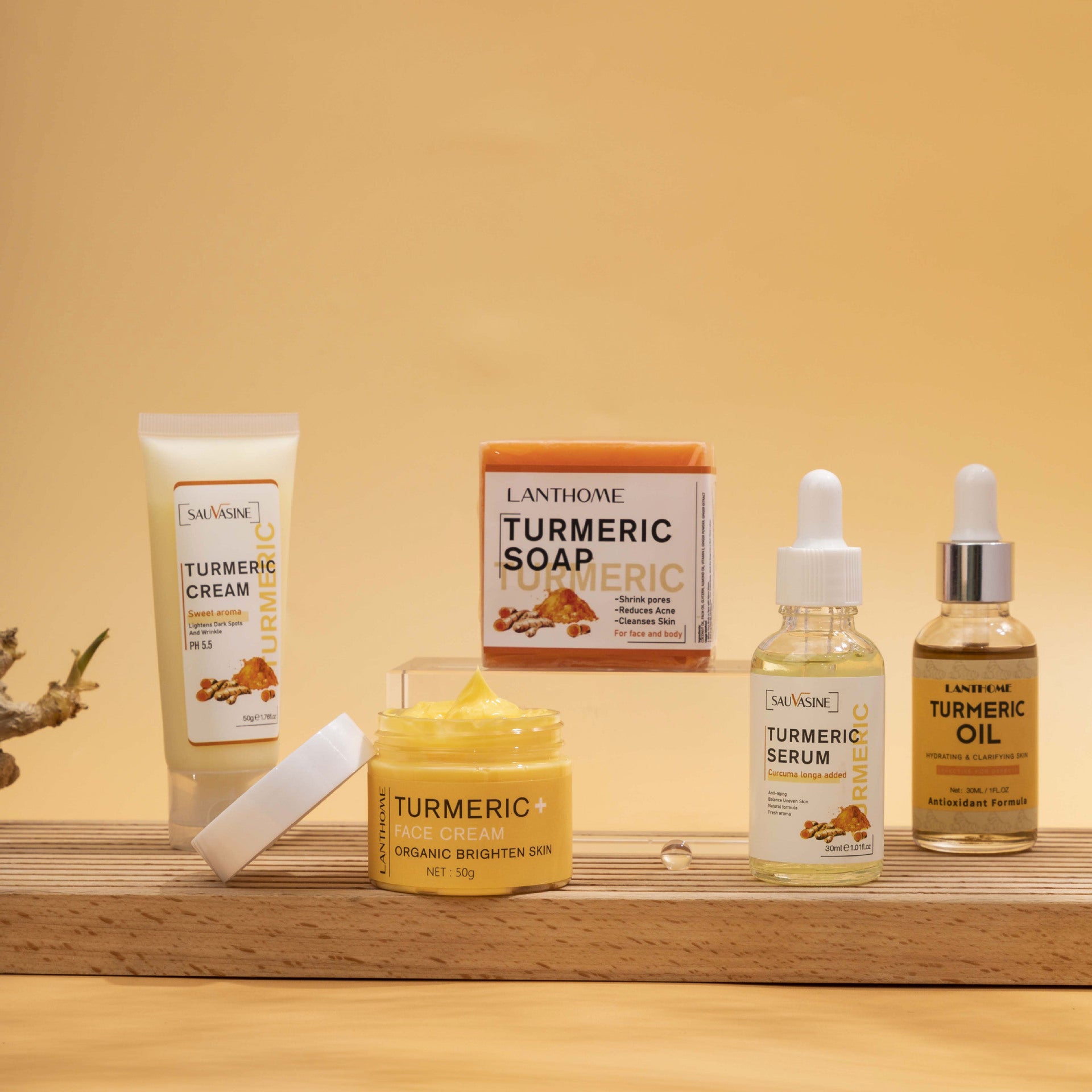 Lotus Spring Turmeric Series 5-piece Moisturizing Care Set