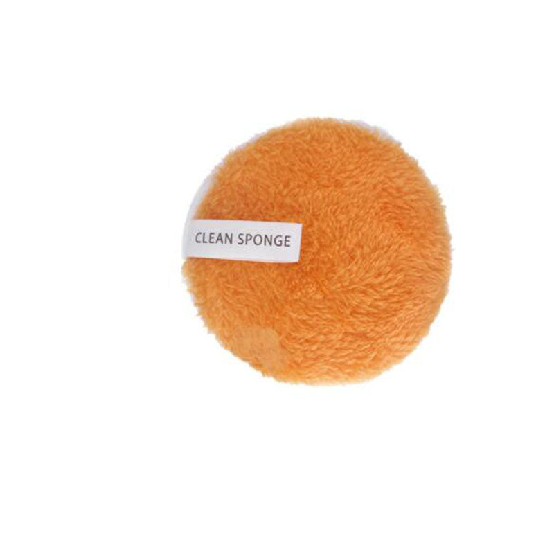 Long Hair Round Face Wash And Makeup Remover Puff