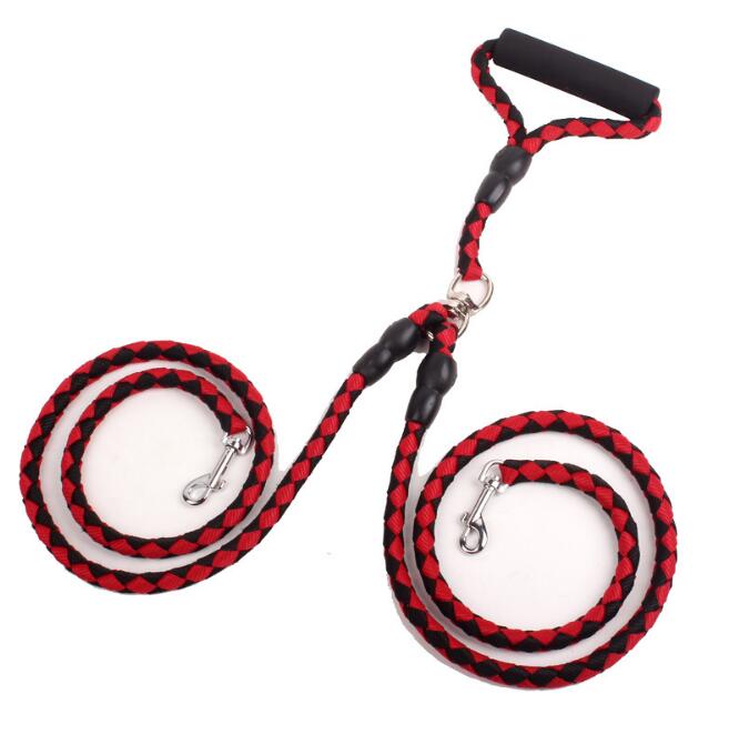 The Dog Hand-Double-Ended Traction Rope One Plus Two Leash Collar