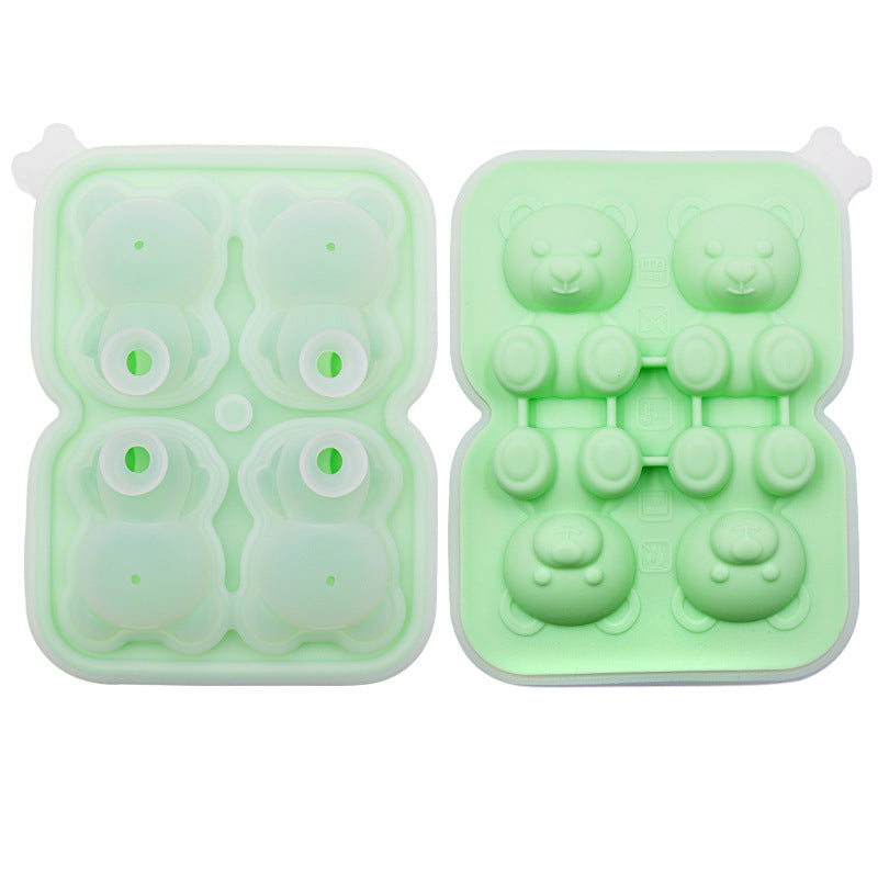 Bear Ice Cube Molded Silicone Ice Tray