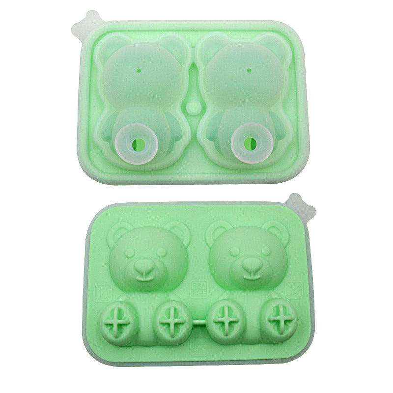 Bear Ice Cube Molded Silicone Ice Tray