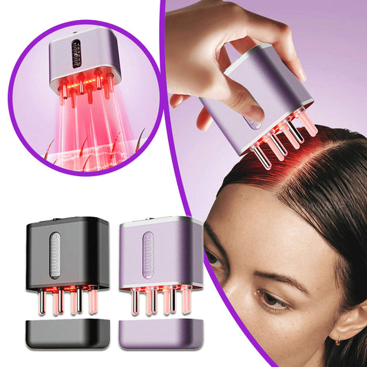 Electric Scalp Massager Cow Horn Massage Comb Red Light Oil Applicator