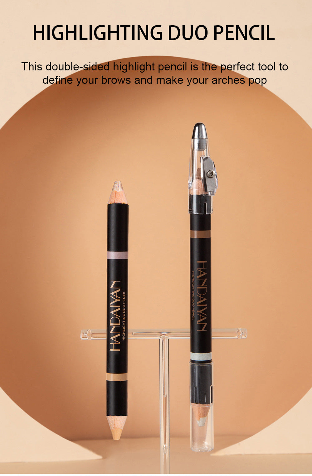 Tattoo Eyebrow 2 In 1 Double Head Eyebrow Pencil And Highlight Waterproof Lasting Eyes Black Brown Eye Brow Tint