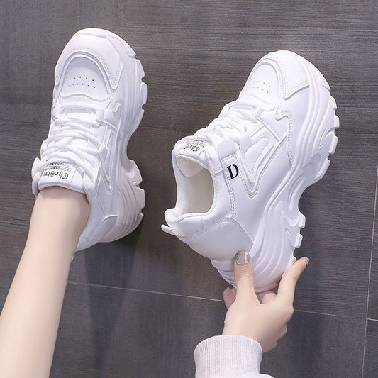 Women's Shoes Autumn Hidden Heel White Shoes Female Sneaker