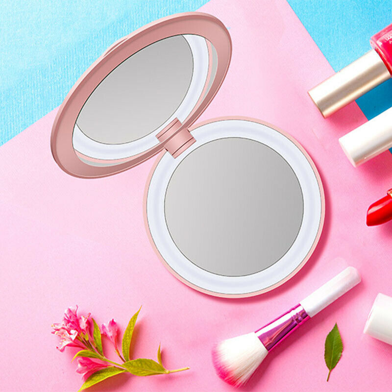 Charging treasure makeup mirror with light