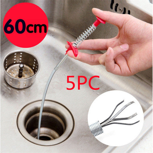 60CM Sewer Dredger Spring Pipe Dredging Tool Household Hair Cleaner 