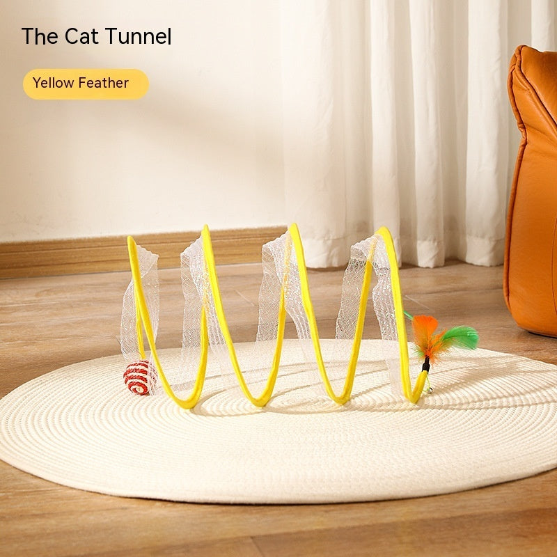 Foldable Cat Tunnel Telescopic Maze Toy