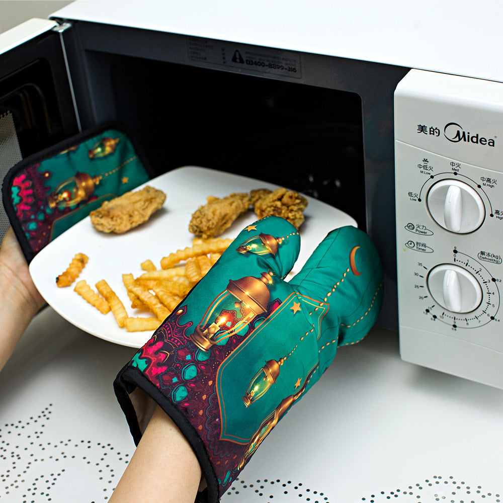 Kitchen Thickened Baking High Temperature Resistant Oven Gloves