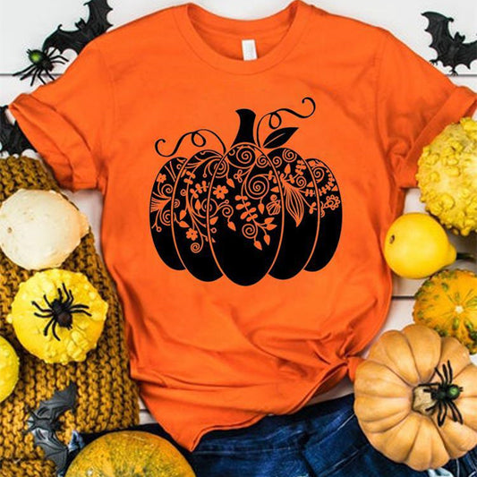 Halloween Thanksgiving Women's Summer Graphics T-Shirt Clothes