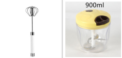 Stainless Steel Semi-automatic Egg Beater with Pressure Hand Mixer