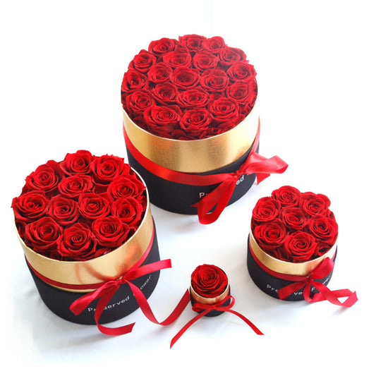 Eternal Roses In Box Preserved Real Rose Flowers With Box Set Gift Romantic Artificial Flowers