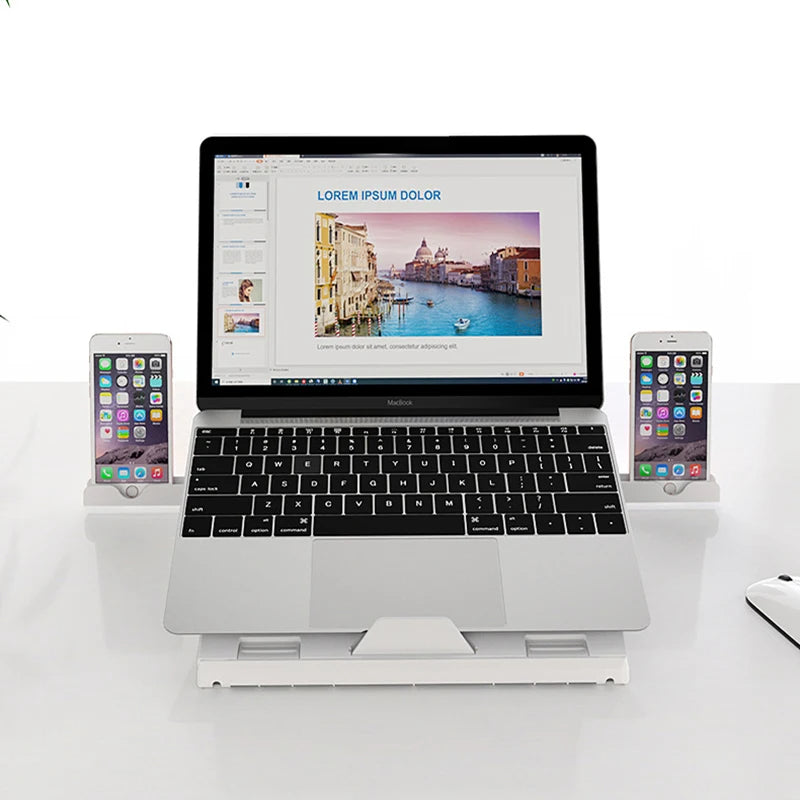 Foldable Laptop Stand with Elevating Function And Aluminum Alloy Base