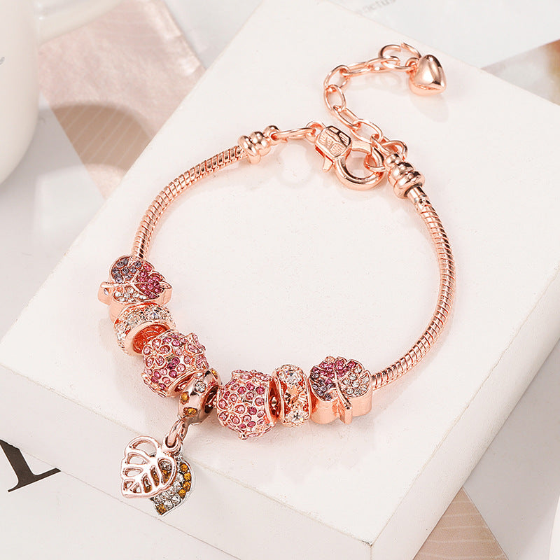 Rose Gold Fallen Leaf Women's Bracelet