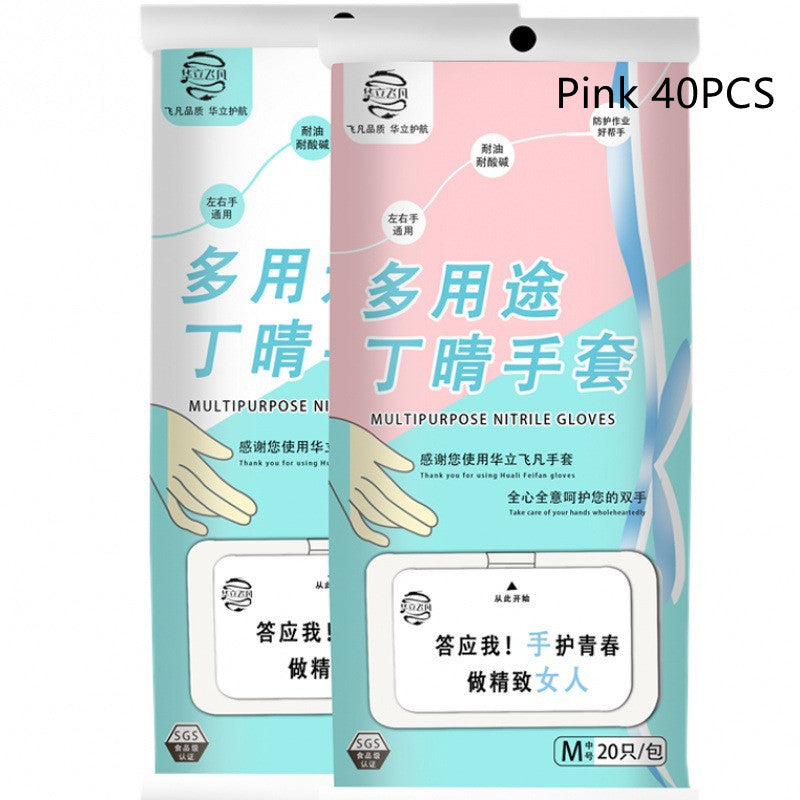 Women Waterproof Durable Kitchen Dishwashing Work Latex Gloves