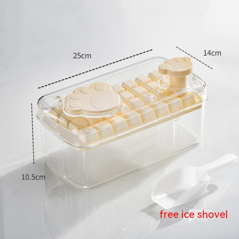 One-Click Press Cat's Paw Ice Tray Large Capacity Ice Cube Mold