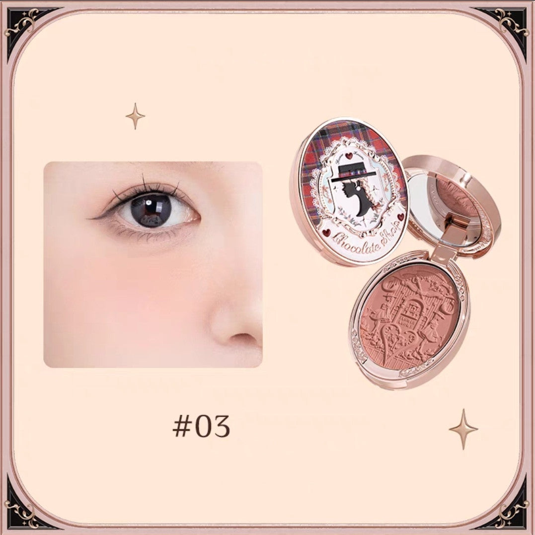 Chocolate Store Embossed Powder Blusher