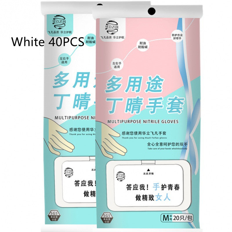 Women Waterproof Durable Kitchen Dishwashing Work Latex Gloves