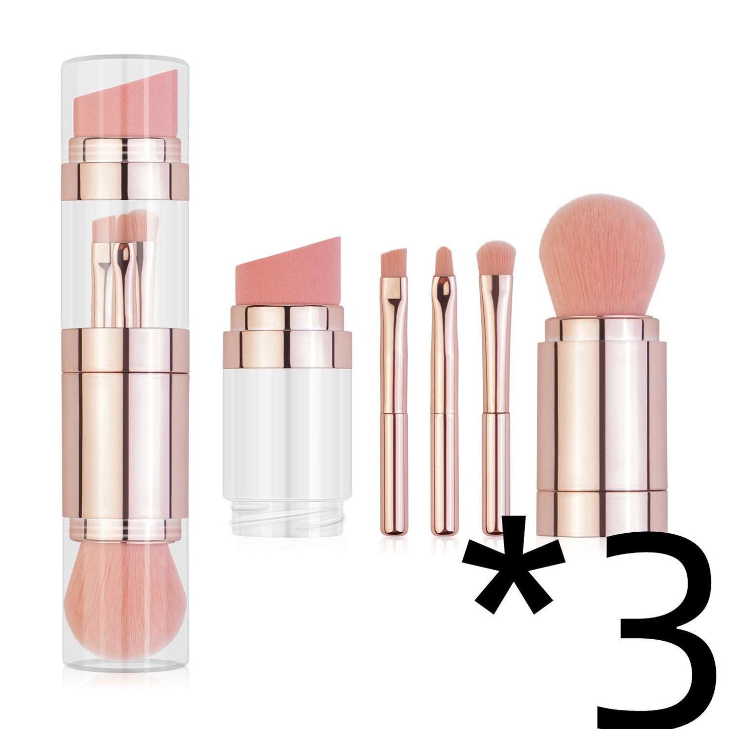 5-in-1 makeup brushes multifunctional portable foundation eyeshadow