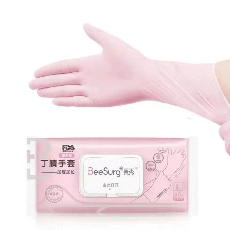 Women Waterproof Durable Kitchen Dishwashing Work Latex Gloves