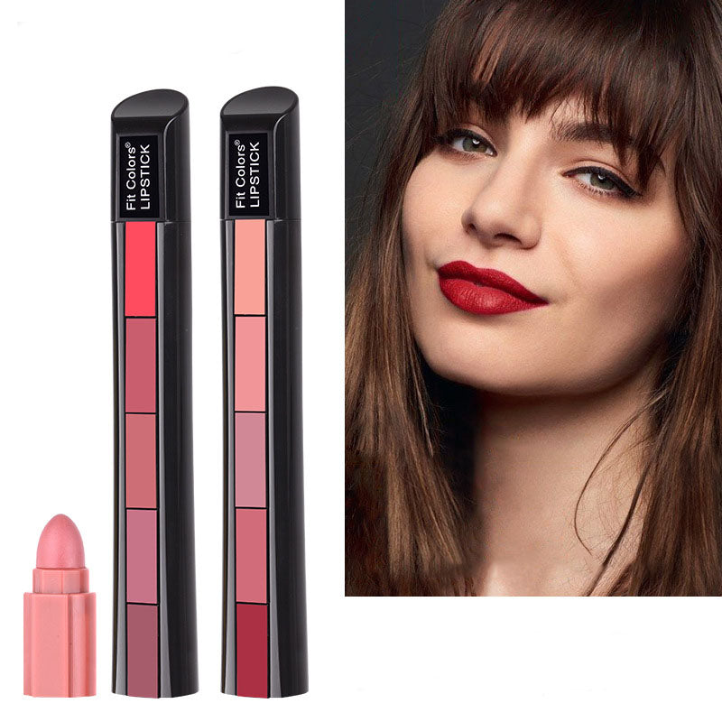 Matte 5-color Lipstick Set Velvet Lip Stick Non-stick Long Lasting Waterproof Sexy Red Lipstick