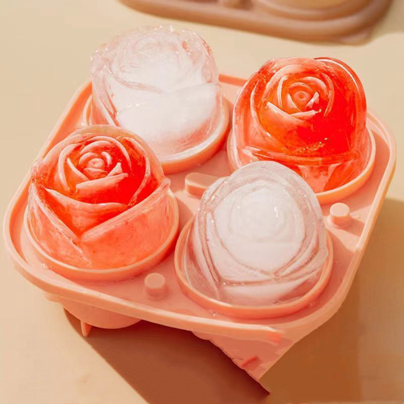 Large Ice Rose Cube Mold Tray Storage Household For long Summer