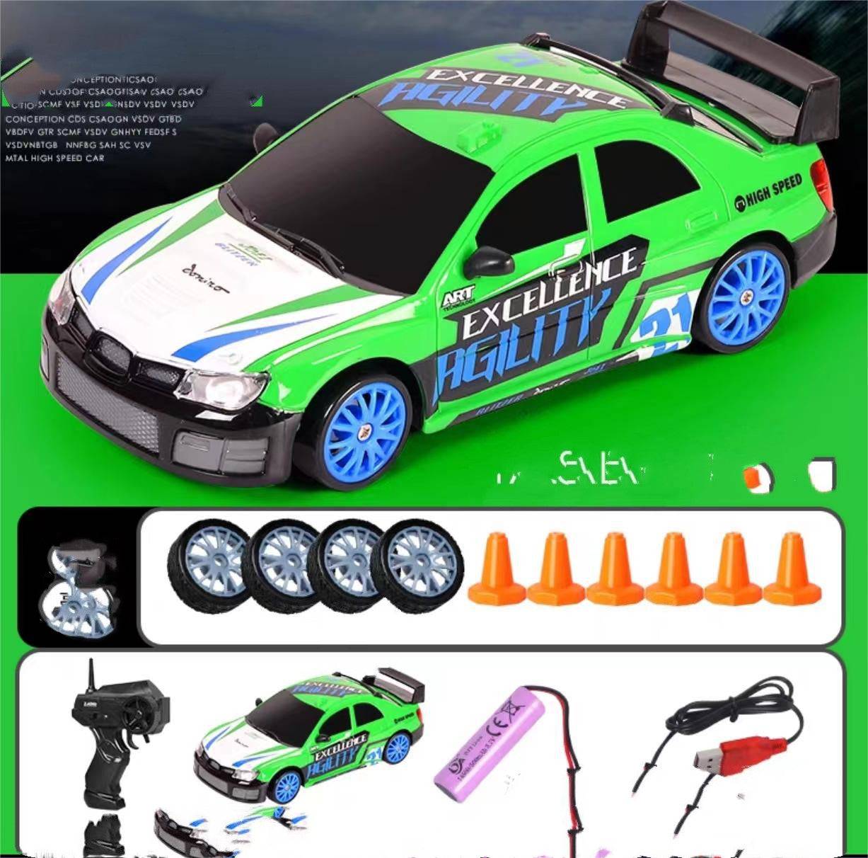 2.4G Drift RC Car 4WD RC Drift Car Toy Remote Control GTR Model AE86