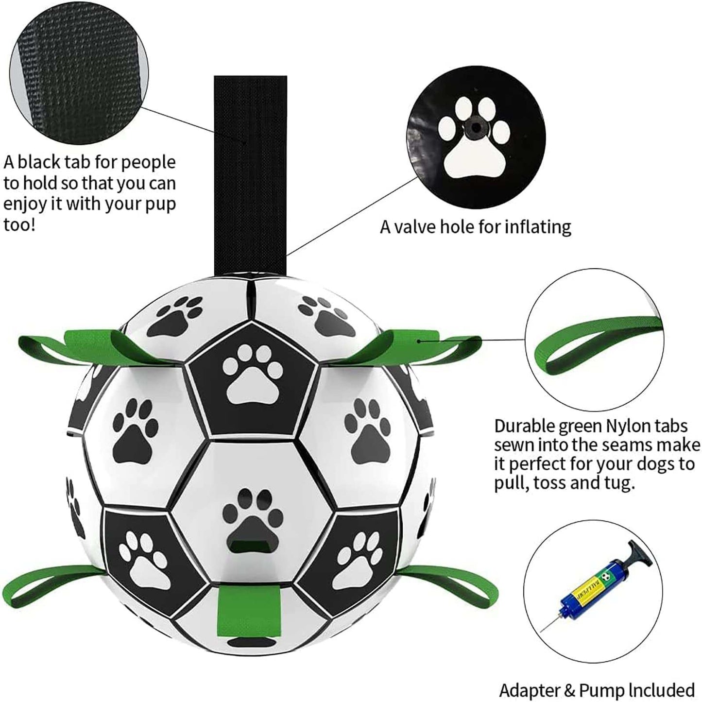 Interactive Dog Football Toy Soccer Ball Inflated Training Toy