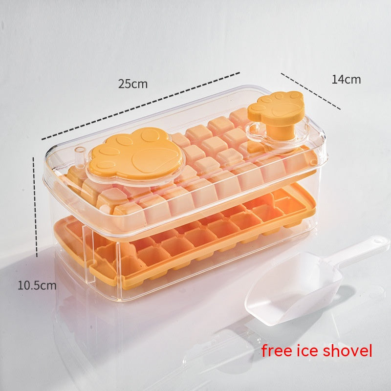 One-Click Press Cat's Paw Ice Tray Large Capacity Ice Cube Mold