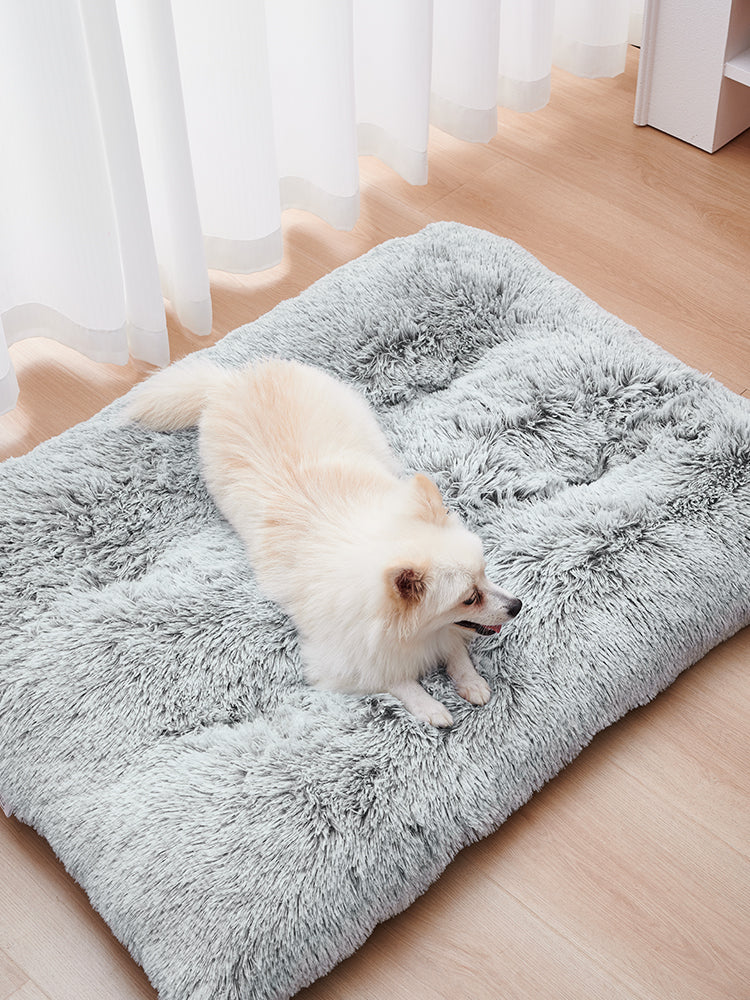 Dog Bed Mats Washable Large Dog Sofa Bed Portable Pet Kennel Long Plush House  Sleep Protector Product Dog Bed