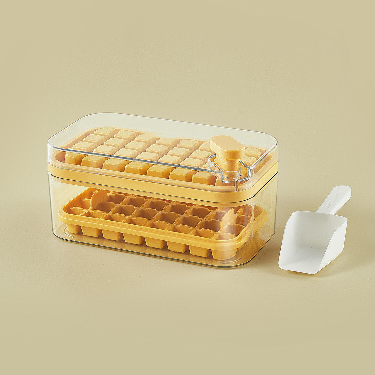 One-button Ice Mold Box with Storage Box and Lid Kitchen Accessories