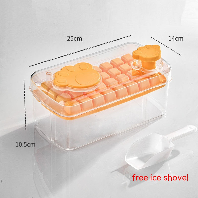 One-Click Press Cat's Paw Ice Tray Large Capacity Ice Cube Mold