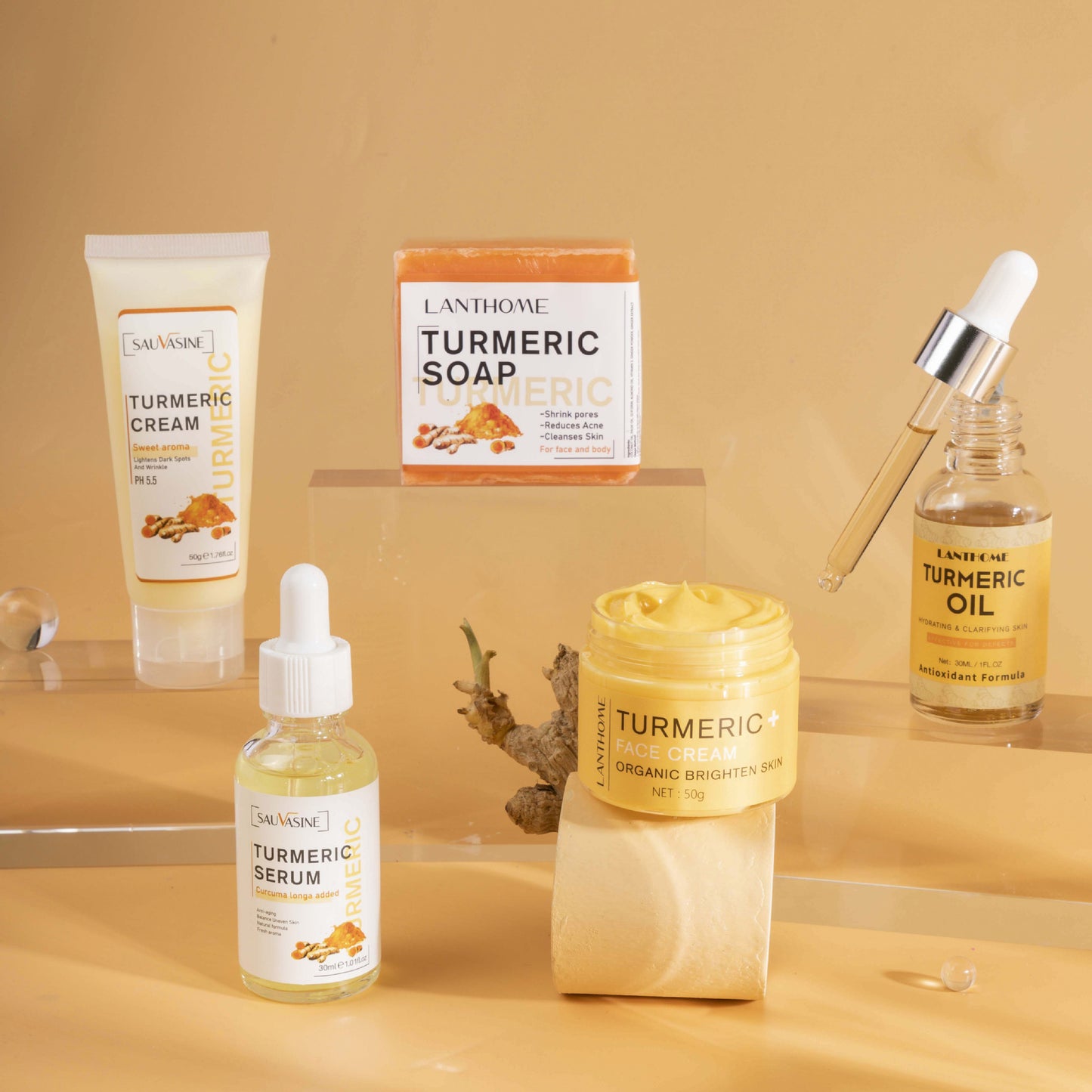 Lotus Spring Turmeric Series 5-piece Moisturizing Care Set