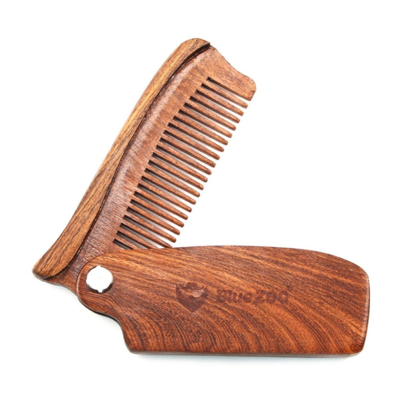 Folding Comb +PU Leather Bag, Hair And Beard Comb, Beard Comb Care