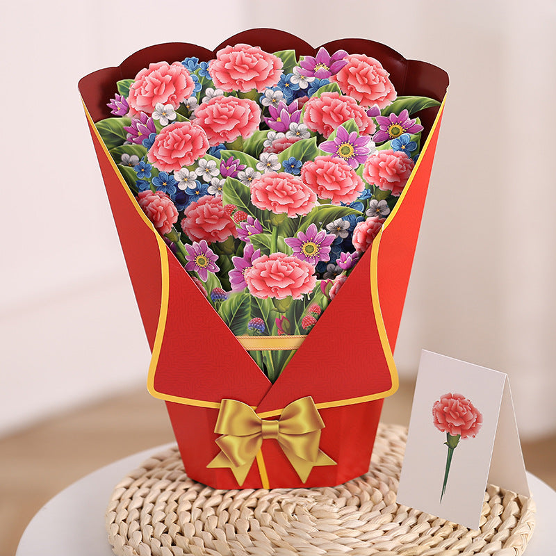 Flowers Holiday Gift Large Bouquet Greeting Card Decoration Greeting