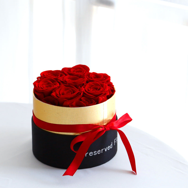 Eternal Roses In Box Preserved Real Rose Flowers With Box Set Gift Romantic Artificial Flowers