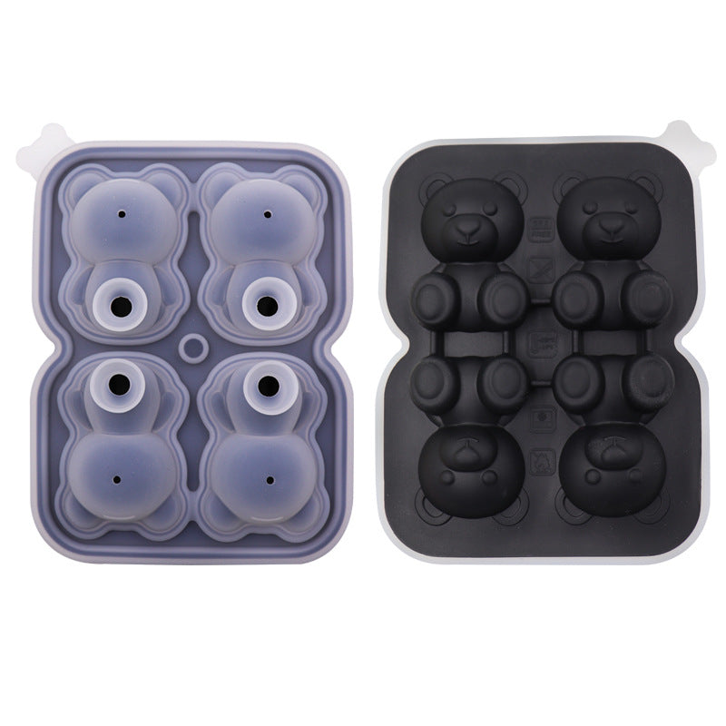 Bear Ice Cube Molded Silicone Ice Tray