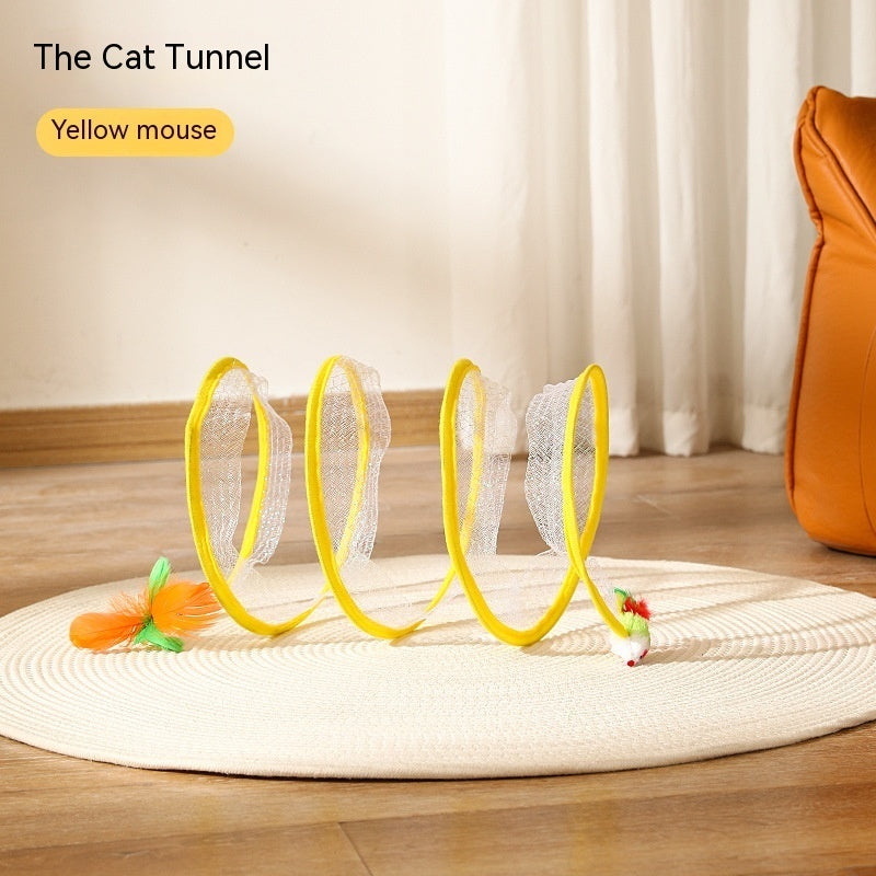 Foldable Cat Tunnel Telescopic Maze Toy