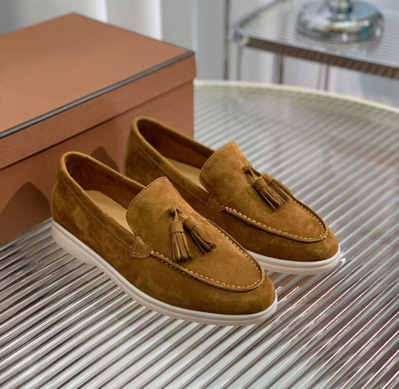 Fashion Suede Tassel Slip-on Loafers