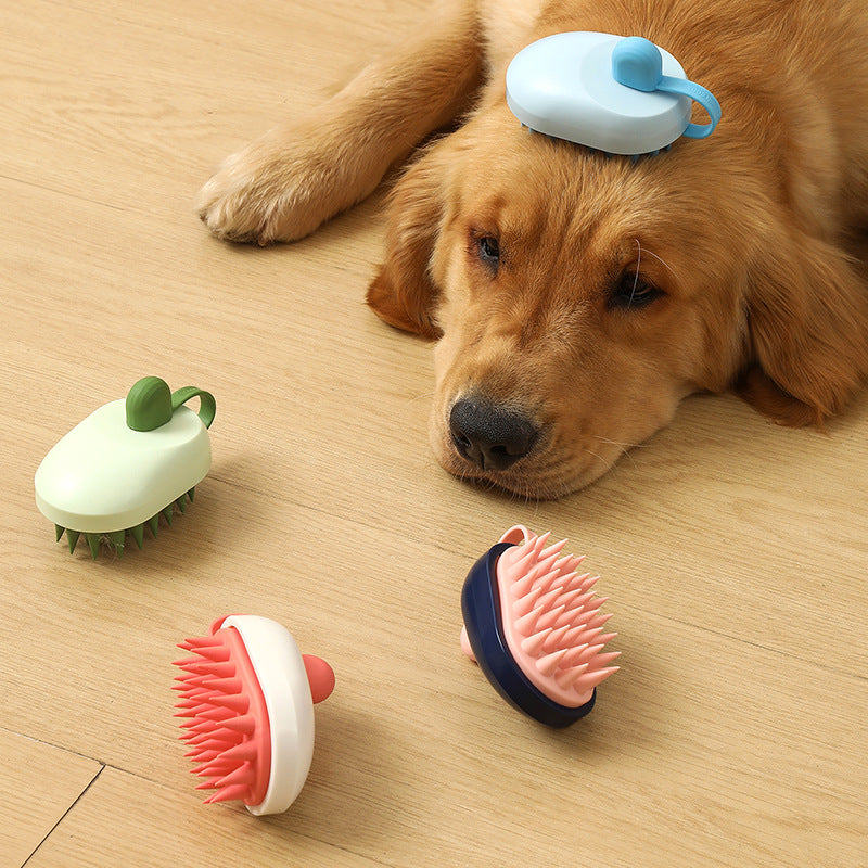 Soft Silicone Pets Hair Remover Comb Handheld Bath For Pet Products