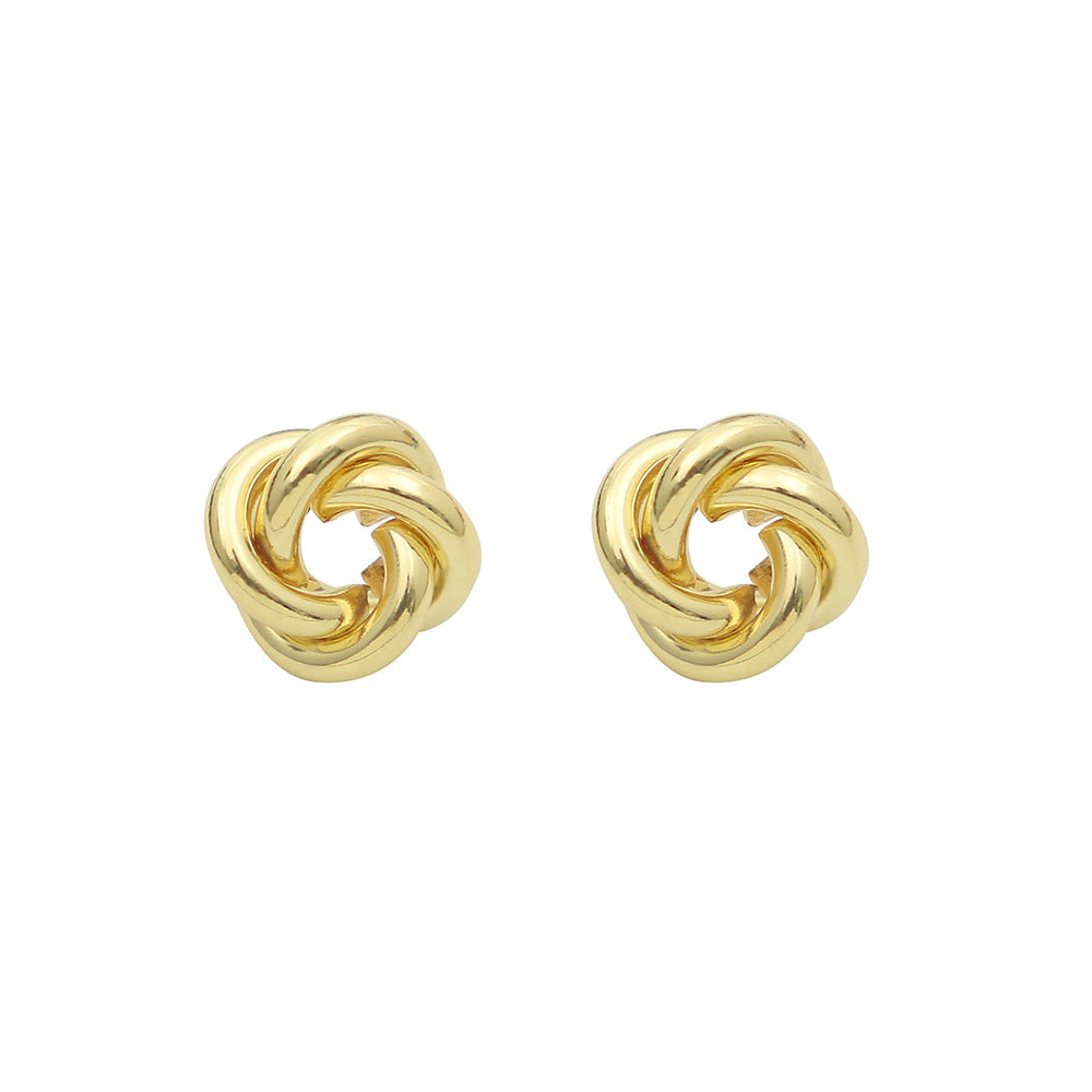 Hollow Tube Twisted Surround Hollow Ear Stud