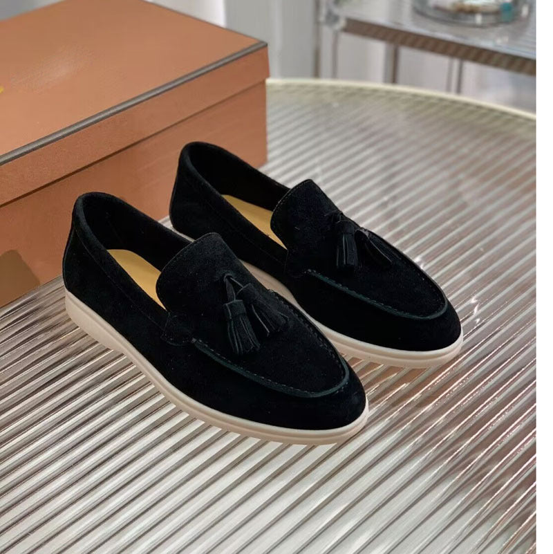 Fashion Suede Tassel Slip-on Loafers